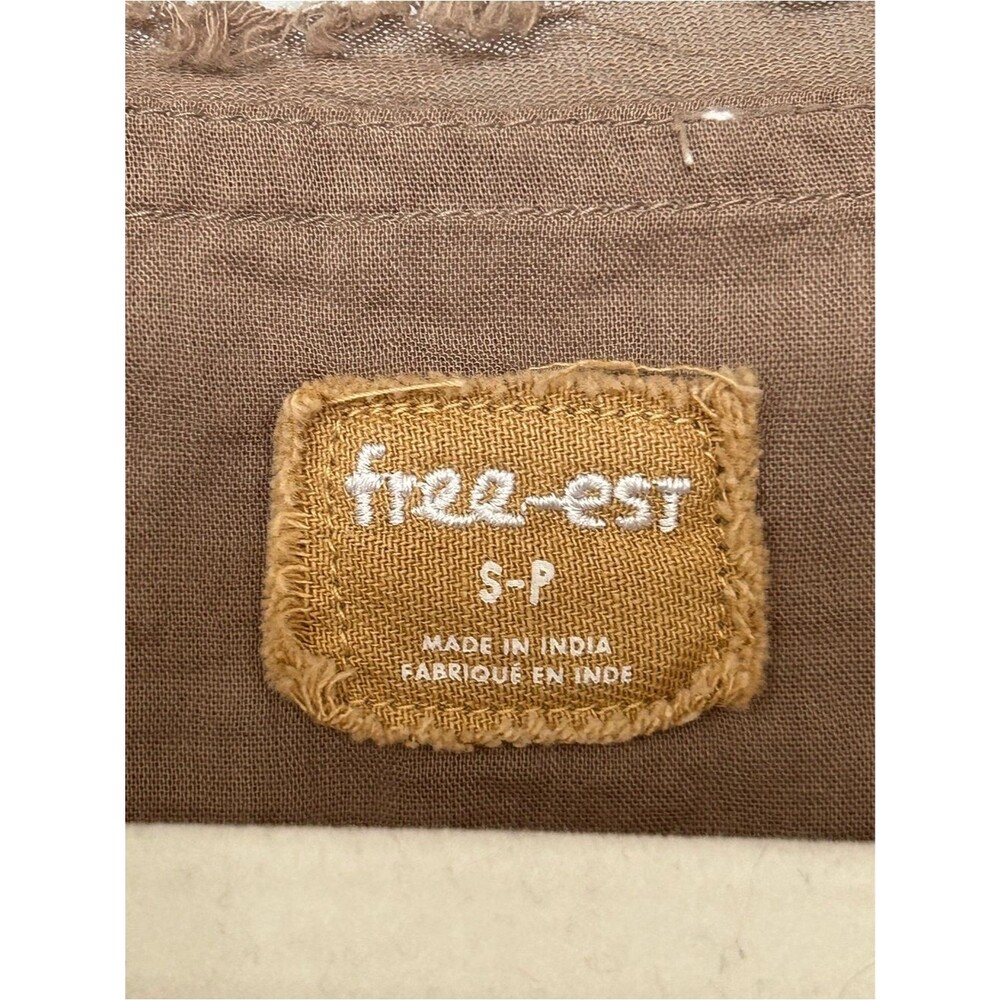 Free People Brown Tan Ruffle Darcy Mini Dress - Picture 4 of 10